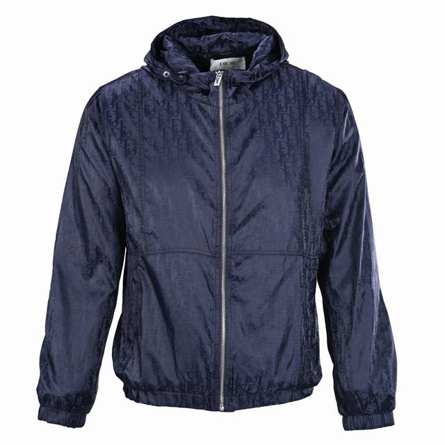 Dior Dior Cd Silk All-over Print Jacquard Zip-up Hooded Jacket Developed accordi