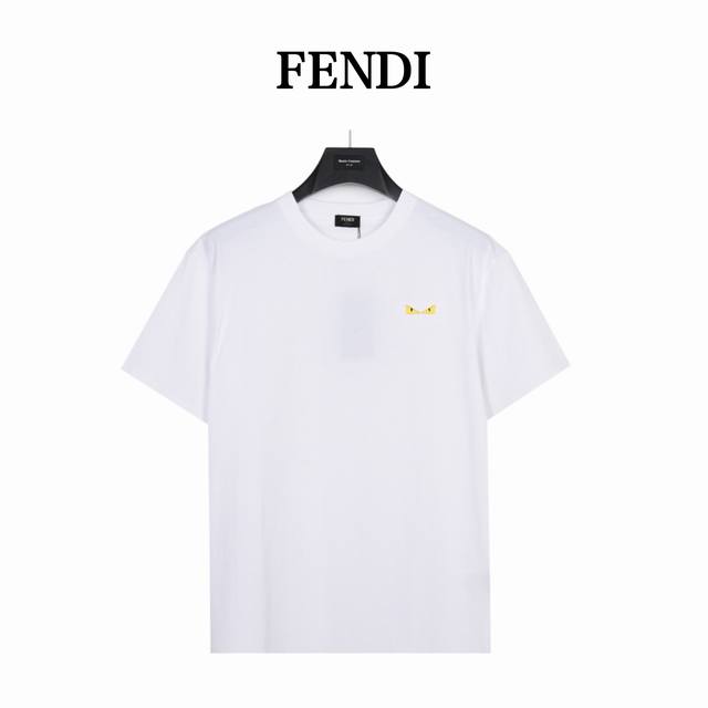 Fendi Monster Eyes Embroidered Short-Sleeve T-Shirt ( ) Made with custom fabric.