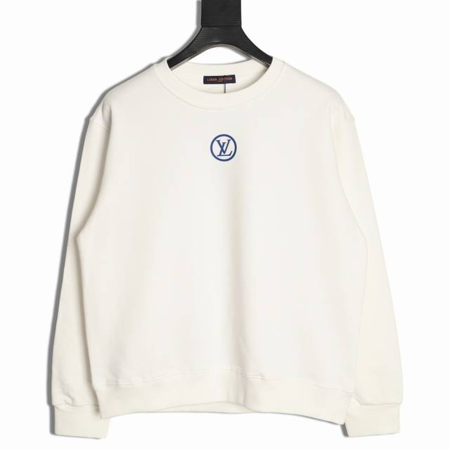 Louis Vuitton Lv 25Fw Silicone Round Label Crew Neck Sweatshirt ( ) 480G High-Gr