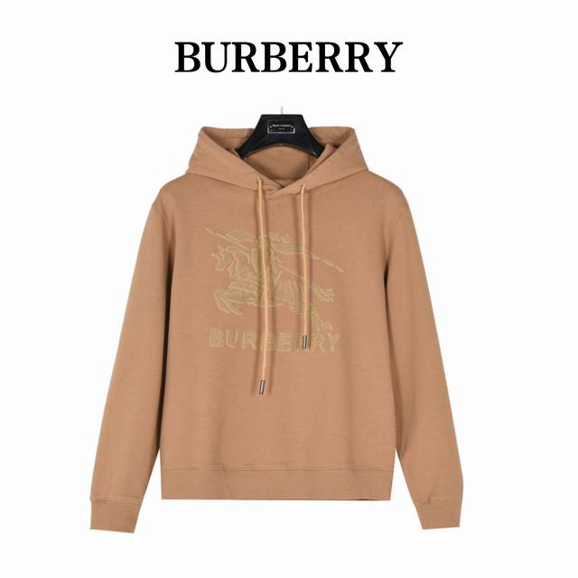 Burberry Embossed Equestrian Hoodie. Made of high-grade 420g cotton terry cloth,