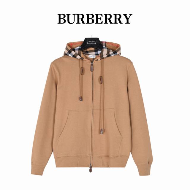 Burberry Check Hooded Jacket with Double Zipper. Developed from the original des