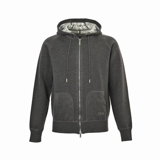 Dior Dior Monogram Jacquard Knit Cashmere Coat. The fabric is an imported cashme