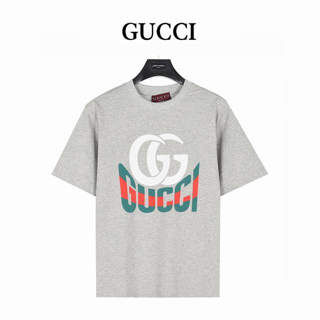 Gucci 25Ss Double G Print and Gucci Red and Green Bubble Print Short-Sleeve T-Sh