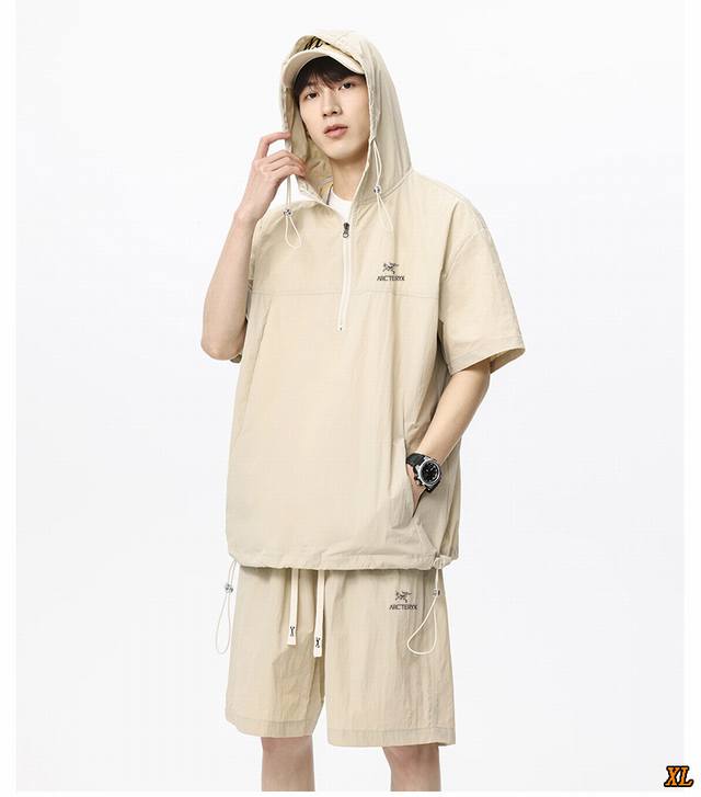 Arc'Teryx Exclusive New Summer High-Quality Ice Silk Short-Sleeve Shorts Sunscre