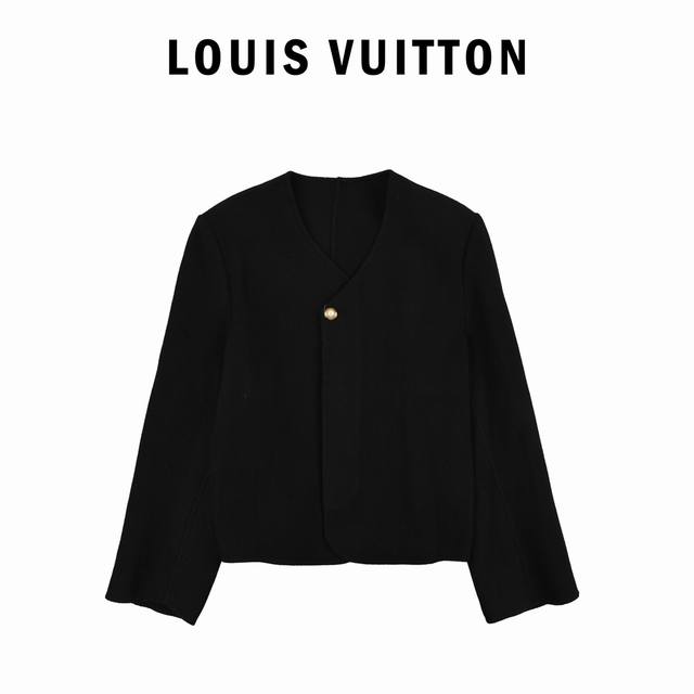 Louis Vuitton Pharrell Williams Pearl Button Collarless Wool Coat. Originally pu
