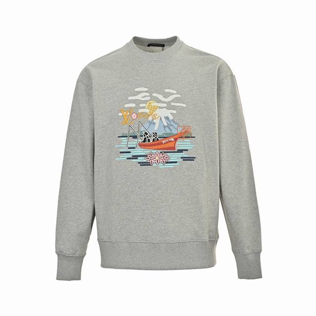 Louis Vuitton 25Fw Nigo Collaboration Embroidered Crew Neck Sweatshirt 480g pure