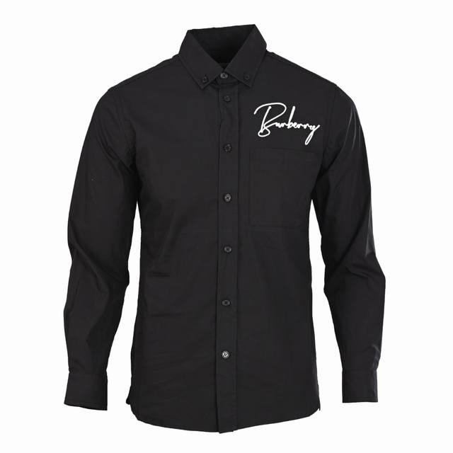 Burberry Bbr 22Fw Signature Embroidered Long-Sleeve Shirt. Original design, made