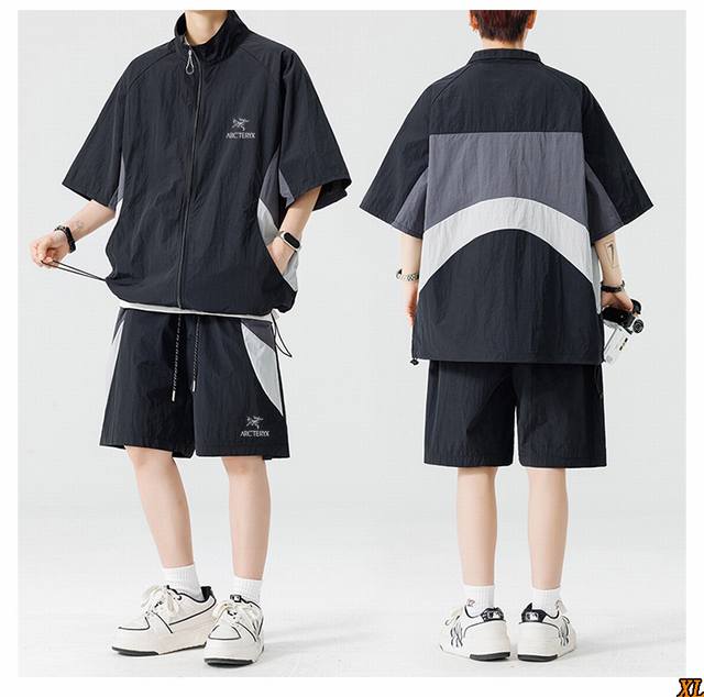 Arc'Teryx Exclusive New Summer High-Quality Nylon Workwear Color-Blocked Ice Sil