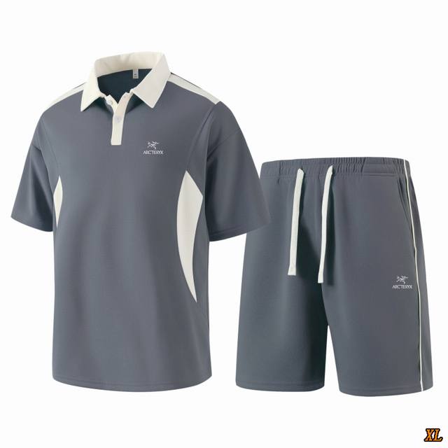 Arc'Teryx Exclusive New Summer High-Quality Polo Shirt and Shorts Set, Trendy Pa