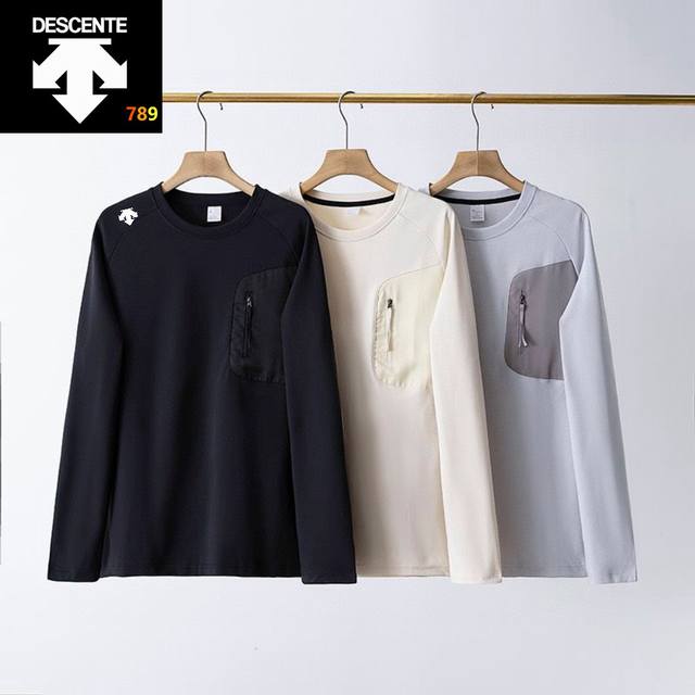 Descente Captive Arc'Word Ls Breathable Men's Cotton Sweatshirt, Heavy-Duty Hig