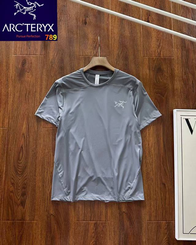 Arcteryx Printed Logo Ice Silk High Elastic Quick-Drying Breathable Short-Sleev