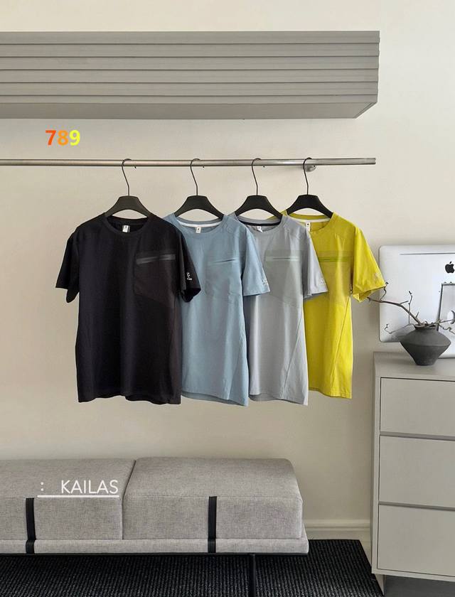 Kailas Spring/Summer 2025 New Simple Short-Sleeve T-Shirt with Large Chest Pocke