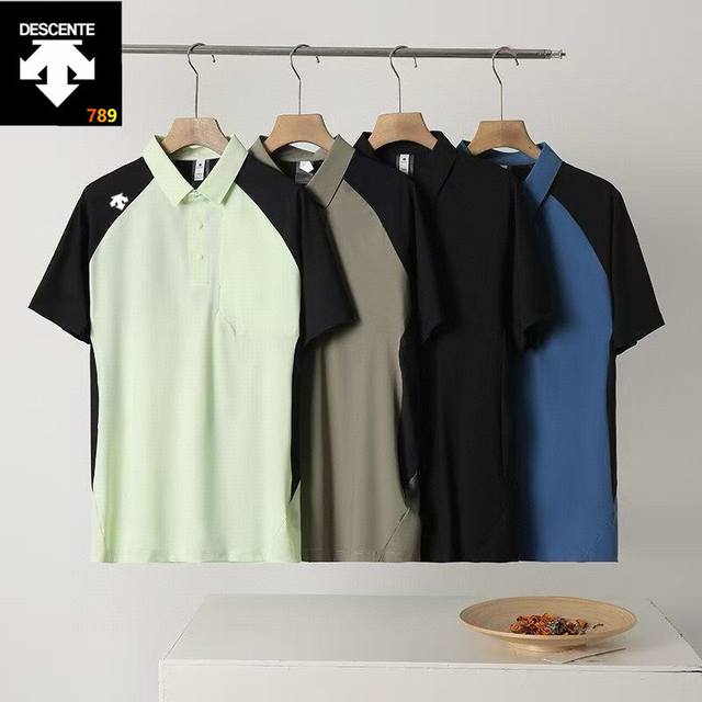 Descentens Silicone 3D 25 Summer New Arrival, Polo Short-Sleeve, Cooling Quick-D