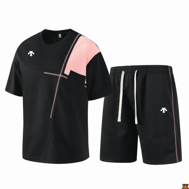 Descente Exclusive Real Shot New Summer High-Quality Short-Sleeve and Shorts Set