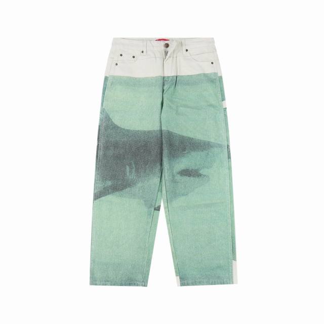 Supreme Damien Hirst Collaboration Week 1 Avocado Green Jeans. Available in diff