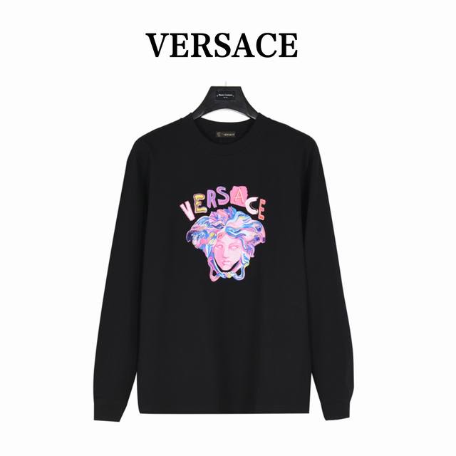 Versace Medusa Portrait Long-Sleeve Shirt with Painted Sequins. Made with high-g