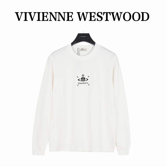 Vivienne Westwood Embossed Logo Long-Sleeve T-Shirt. Made with high-weight combe