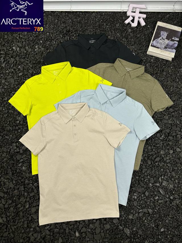 Arcteryx Urban Functional Simple Solid Color Breathable Skin-Friendly Turn-Down