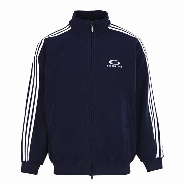 Balenciaga (Blcg) Five-Bar Loop Sports Icon Embroidered Suit Jacket with Stand C