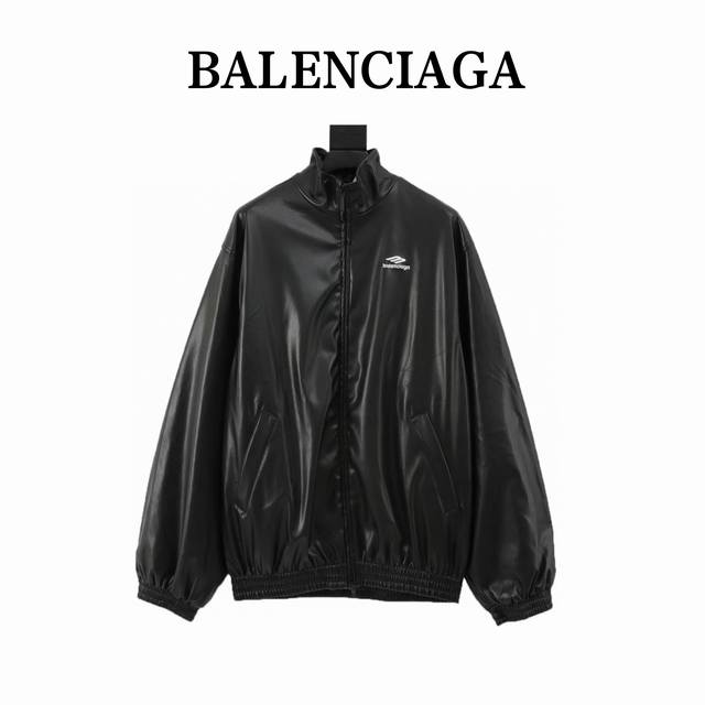 Balenciaga Embroidered Leather Jacket with Stand Collar ( ). The leather used is