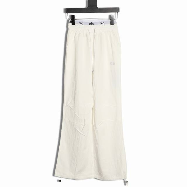 Alo 25Fw Double-waisted spliced casual wide-leg trousers. Made of ultra-thin, ul