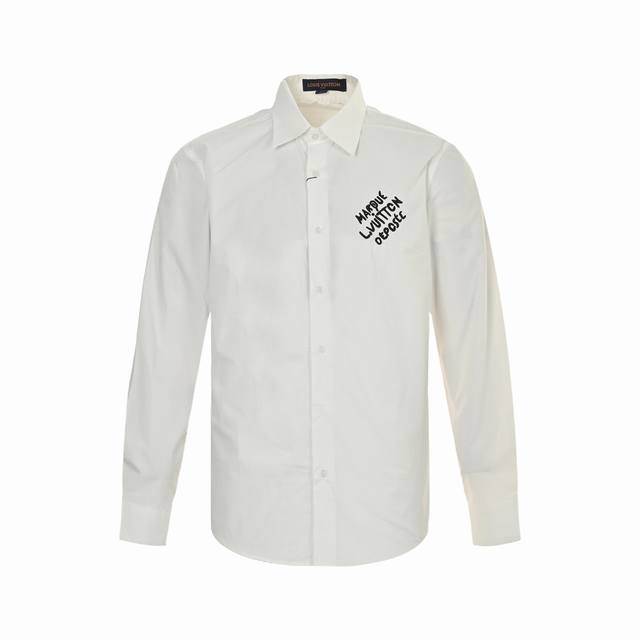 Louis Vuitton 25Ss Embroidered Logo Shirt ( ) Due to the custom fabric and numer