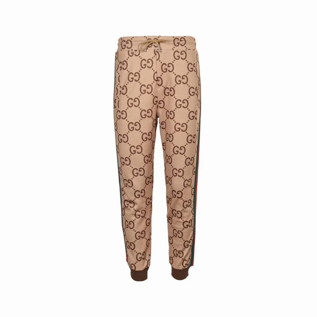 Gucci 25Fw All-over Gg Red and Green Webbing Suit Trousers Made of high-density