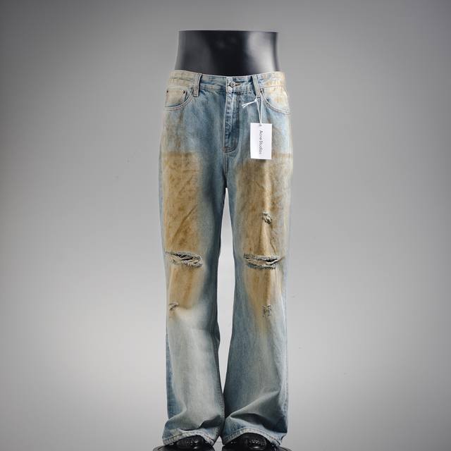 Acne Studios 25Ss Washed Distressed Ripped Jeans, New Arrival from Official Webs