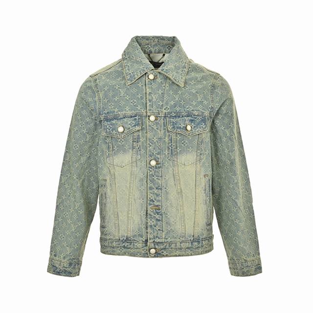 Louis Vuitton Fa All-over Monogram Denim Jacket High-end custom 1:1 fabric, high