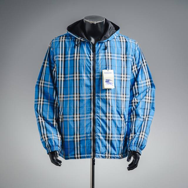 Burberry Reversible Check Jacket ( ). Custom-woven and dyed check fabric, check