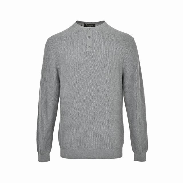Loro Piana Lp Henley Collar Old Money Style Cashmere Knit Sweater This product i