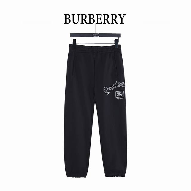 Burberry Embroidered Letter and Pony Logo Trousers. Made from premium 420g pure