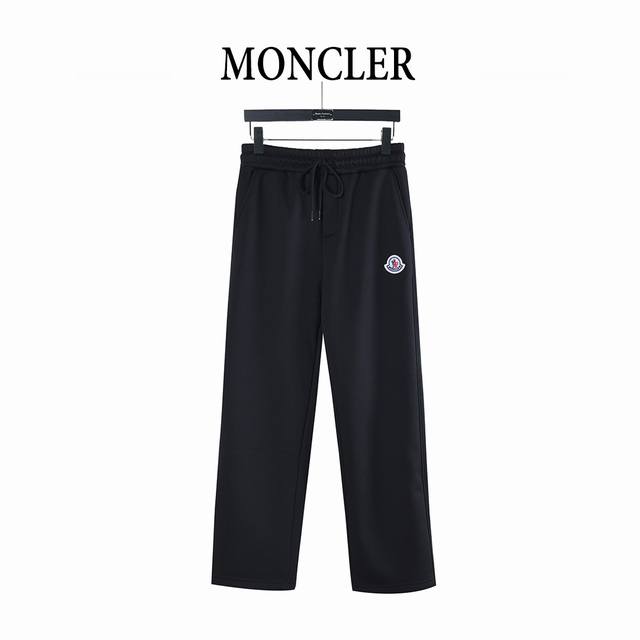 Moncler Embroidered Label Fleece-Lined Thick Straight-Leg Trousers. Made with 55