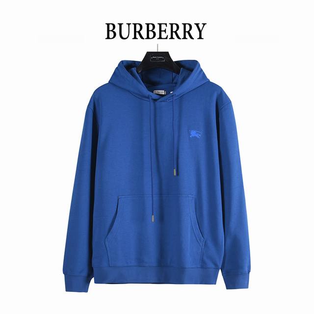 Burberry 25Fw Hoodie with Equestrian Embroidery on the Chest and Circle Badge on