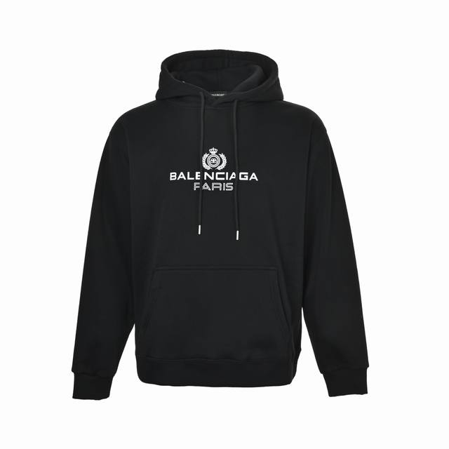 Balenciaga 25Fw Wheat Ear Print Hooded Sweatshirt ( ) 480G High-Grade Combed Cot