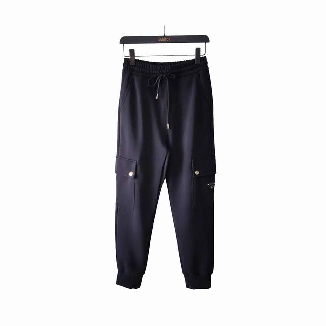 Real shot details + size chart. Prada button pocket casual trousers. Custom tria