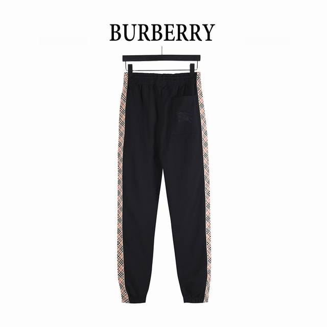 Burberry 25Fw Side Quilted Webbing Back Pocket Equestrian Embroidery Track Pants