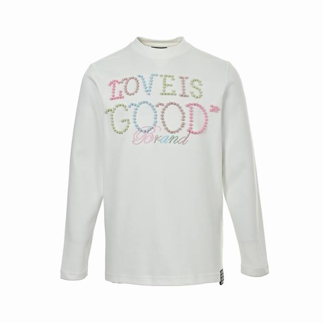 Good Brand 25Fw Macaron Colored Pearl Porcelain Letter Long-Sleeve T-Shirt Custo