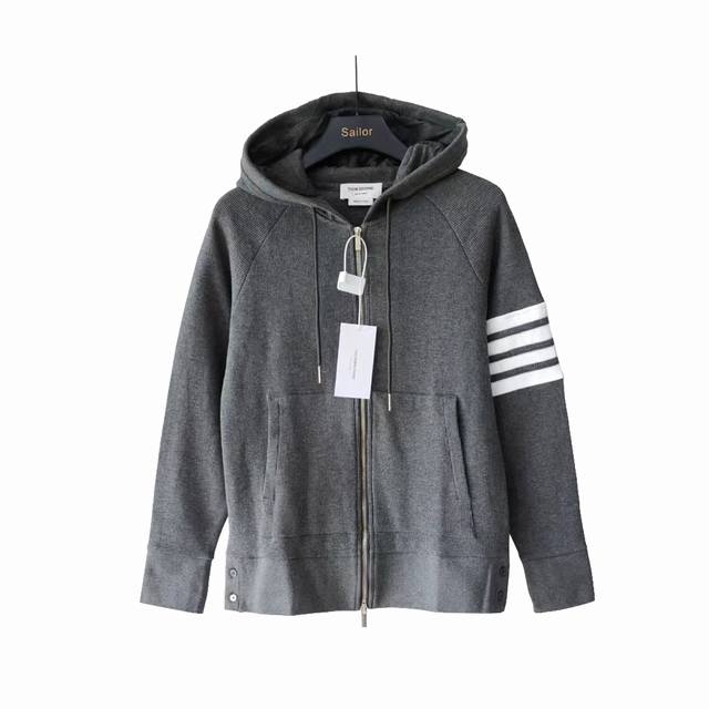 Real shot details + size chart Thom Browne Tb new waffle zip-up cardigan sweatsh