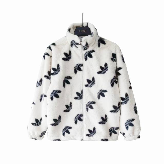 Real shot details + size chart Adidas Originals Logo Rabbit Fur Jacket Unisex, t