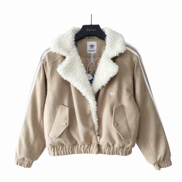 Real Shot Details + Size Chart Adidas Originals Sheepskin Jacket Dark gray for a