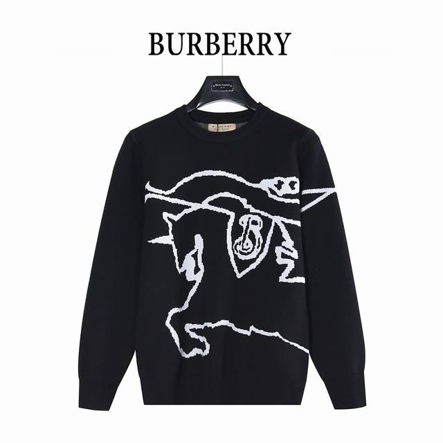 Burberry Equestrian Jacquard Crew Neck Sweater. Purchased from Hong Kong boutiqu