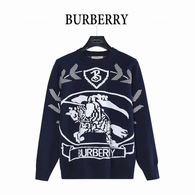 Burberry Wheat Ear Rider Horse Jacquard Crew Neck Sweater. Purchased from Hong K