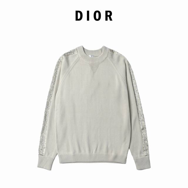 Dior 22Fw Jacquard Ribbon Crew Neck Sweater (Originally purchased for 11,000). T