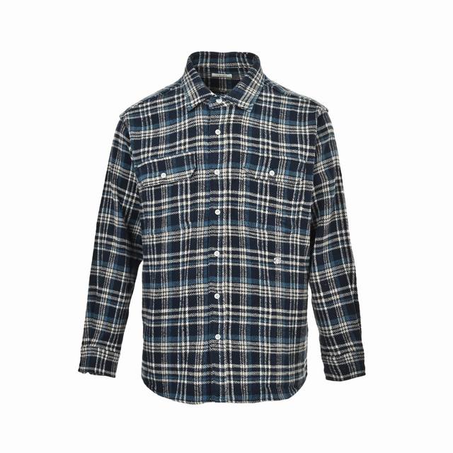 Celine 25Ss Flannel Plaid Shirt Size: S-XL