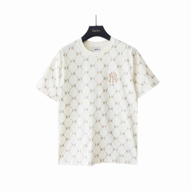 Real Shot Details + Size Chart Mlb Embroidered Label All-over Letter Short-Sleev