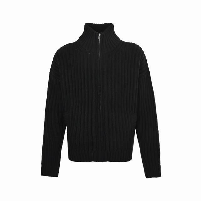 Acne Studios Embroidered Back Zipper Cardigan/Outerwear . Made of custom-woven,