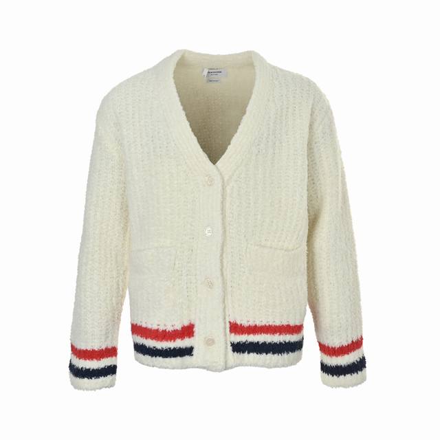 Thom Browne K33 Ribbed Hem Cardigan ( ) seamlessly blends the brand's iconic aes