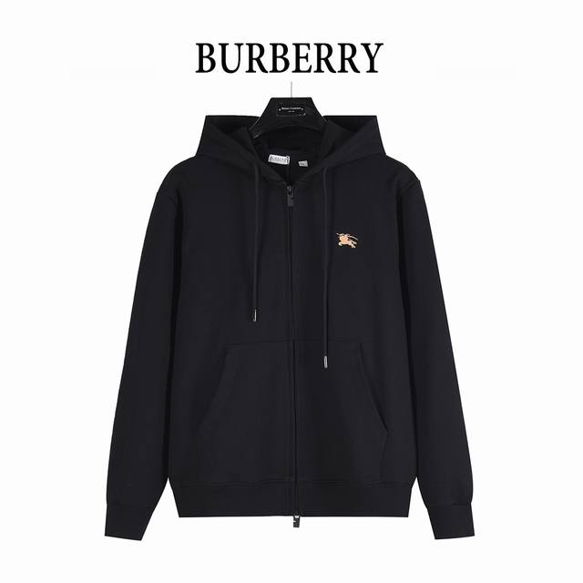 Burberry 25Fw Cross-stitched Equestrian Horse Double Zipper Hoodie Set. This cro
