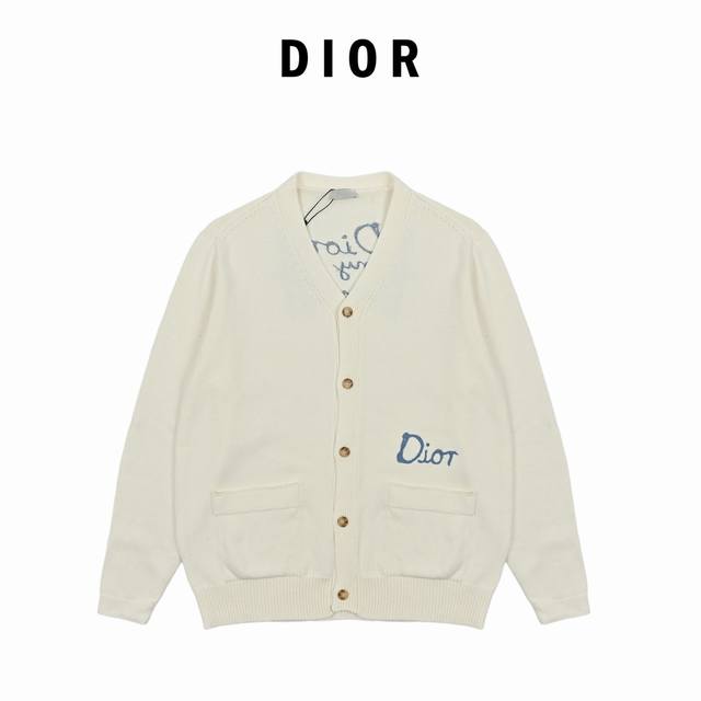 Dior Embroidered Cardigan Dior Embroidered Cotton Blend Button-Down Cardigan Th